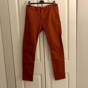 H&M Rust Skinny Fit Chinos 32